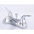 Centerset Chrome Brass 2-handle Low Arc Bathroom Faucet