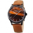 Akribos XXIV Men's Quartz Tiger Eye Leather Strap Watch