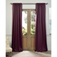 Exclusive Fabrics Blackout Thermal Aubergine Curtain Panel Pair