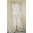 Manor Luxe Gloucester Linen Look Sheer Rod Pocket Window Curtain, 52 by 84-Inch, Natural, Single Panel