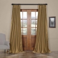 Exclusive Fabrics Gold Nugget Faux Silk Taffeta Curtain Panel