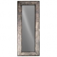 Metal Rectangular Wall Mirror - Pierced Metal Design Frame - Bronze