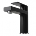 Anna Style Matte Black Solid Brass Single Hole Lever Bathroom Vanity Faucet