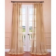 Exclusive Fabrics Cleopatra Gold Embroidered Sheer Curtain Panel (As Is Item)