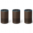 Amazon Echo (2nd Generation), Dark Walnut, 3 Pack