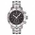 Tissot Men's T0674171105101 PRS 200 Black Dial Stainless Steel Chronograph Watch