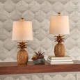 Abbyson Pineapple Gold Table Lamp (Set of 2)