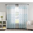 VCNY Bailey Embroidered Curtain Panel with Attached Valance