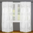 White Circle Lace Curtain Panel