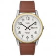 Timex T200119J Men's Easy Reader Brown Leather-Strap Quartz Watch