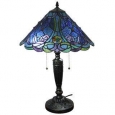 Amora Lighting Tiffany Style Blue Table Lamp