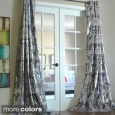 Lambrequin Amirah Intricate Damask Metallic Curtain Panel