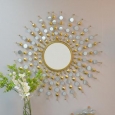 Eliane Round Sunburst Mirror