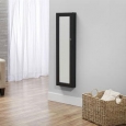 InnerSpace Black Over-the-Door / Wall-Hang Mirrored Jewelry Armoire Collection