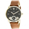 Fossil The Commuter Twist ME1166 Gold Leather Japanese Quartz Fashion Watch
