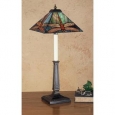 Meyda Tiffany 47833 Stained Glass / Tiffany Buffet Lamp from the Prairie Dragonfly Collection