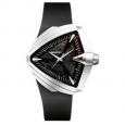 Hamilton Men's Ventura XL Black Rubber and Stainless Steel Watch