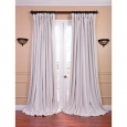 Exclusive Fabrics Off White Velvet Blackout Extra Wide Curtain Panel (100W x 84L) (As Is Item)