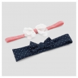 Baby 2pk Floral Dot Headwraps - Just One You Made by Carter's Pink/Navy (Pink/