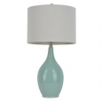 27-inch Spa Blue Ceramic Table Lamp