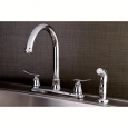 Euro Chrome Kitchen Faucet with Side Sprayer