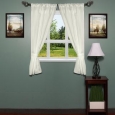 Classic Hotel Quality Water Resistant Fabric Curtain Set with Tiebacks - 36 x 54