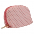 Contents Pink Polka Dot Makeup Bag - Cosmetic Travel Bag -