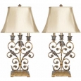 Safavieh Lighting 32.5-inch Lucia Gold Table Lamps (Set of 2)