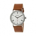 Simplify 5100 Leather Band Watch Camel Leather/Silver
