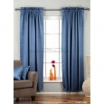 Blue Rod Pocket 90% blackout Curtain / Drape / Panel - Piece