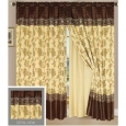 Ocean Luxury Lined Curtain Drapes Set and Valance Window Treatment 2 Panel 84-inch (Set of 2)