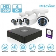 LaView LV-KT934HS4A5-T1 4-channel 1080P Full HD-Analog 1TB HDD Surveillance DVR with (4) 1080p Bullet Cameras