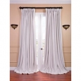 Exclusive Fabrics Off White Velvet Blackout Extra Wide Curtain 100x96 in White (As Is Item)