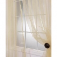 Exclusive Fabrics Soft Gold Faux Organza Sheer Curtain Panel Pair