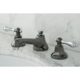 Black & Chrome Double-handle Widespread Bathroom Faucet