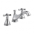 Delta Cassidy Double-handle Wide Spread Lavatory - Low Arc Spout with Metal Pop-Up in Chrome