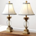 Abbyson Alexandra Antiqued Gold Pineapple Table Lamps (Set of 2)