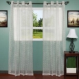 Shimmering Sheer Embroidered 54 x 84 Grommet Curtain Panel - 54 x 84