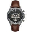 Michael Kors Men's MK8536 Gage Chronograph Grey Dial Brown Leather Watch