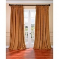 Exclusive Fabrics Amber Gold Velvet Blackout Extra Wide Curtain Panel (Single)