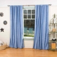 Caribbean Blue Velvet Curtains / Drapes / Panels - 43 X 84 Inches - 43 x 84 inches (109 x 213 cms)