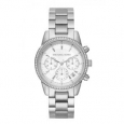 Michael Kors Women's MK6428 Ritz Chronograph Silver Dial Stainless Steel Bracelet Watch
