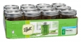 Ball Wide Mouth Pint (16 oz) Mason Jars with Lids and Bands, 12 Jars - ALLTRISTA