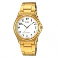Casio Men's MTP-1130N-7B 'Classic' Gold-Tone Stainless Steel Watch - White