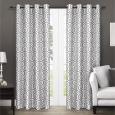 ATI Home Geometric Thermal Insulated Grommet Top Curtain Panel Pair