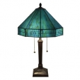 Maeve Tiffany-style 2-light Turquoise Table Lamp