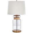 Cyan Design Bonita Table Lamp with CFL Bulb Bonita 1 Light Accent Table Lamp with White Shade - Clear