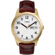 Timex Men's T2N065 Elevated Classics Dress Brown Leather Strap Watch