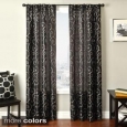 Softline Bay Scroll Embroidered Rod Pocket Sheer Curtain Panel