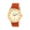 Simplify 4900 Leather Band Watch Camel Leather/Gold
